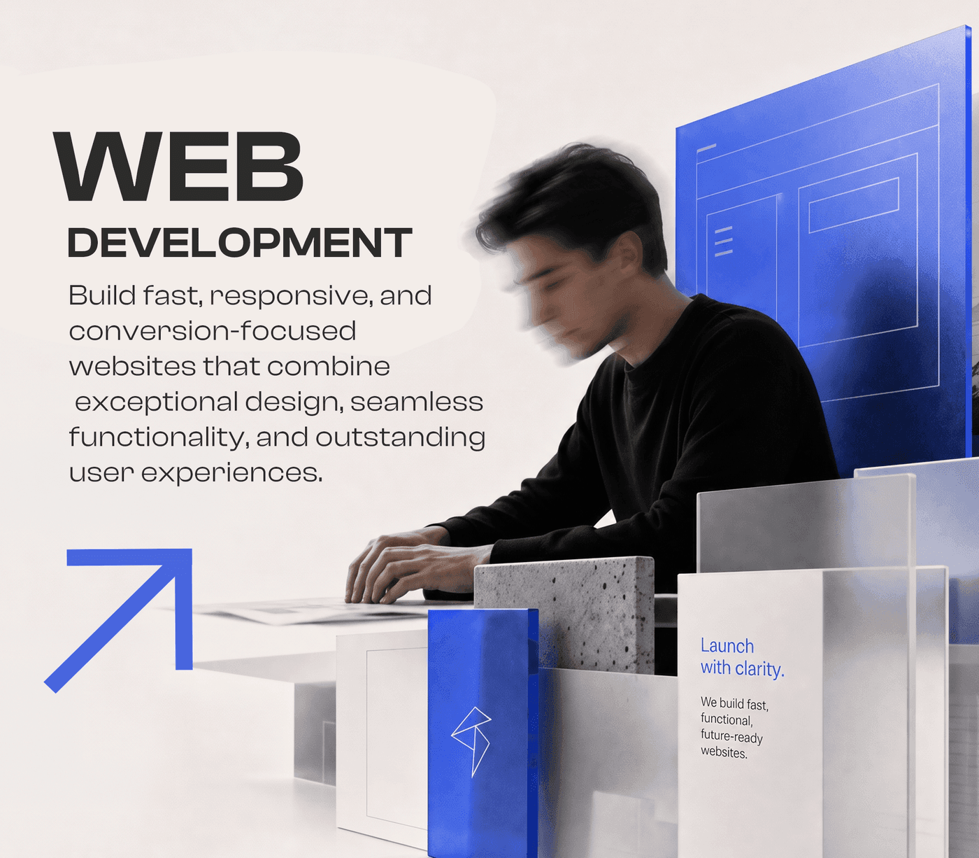 Web Development — Cinematic, conversion-ready sites built for speed, motion, and measurable outcomes.
